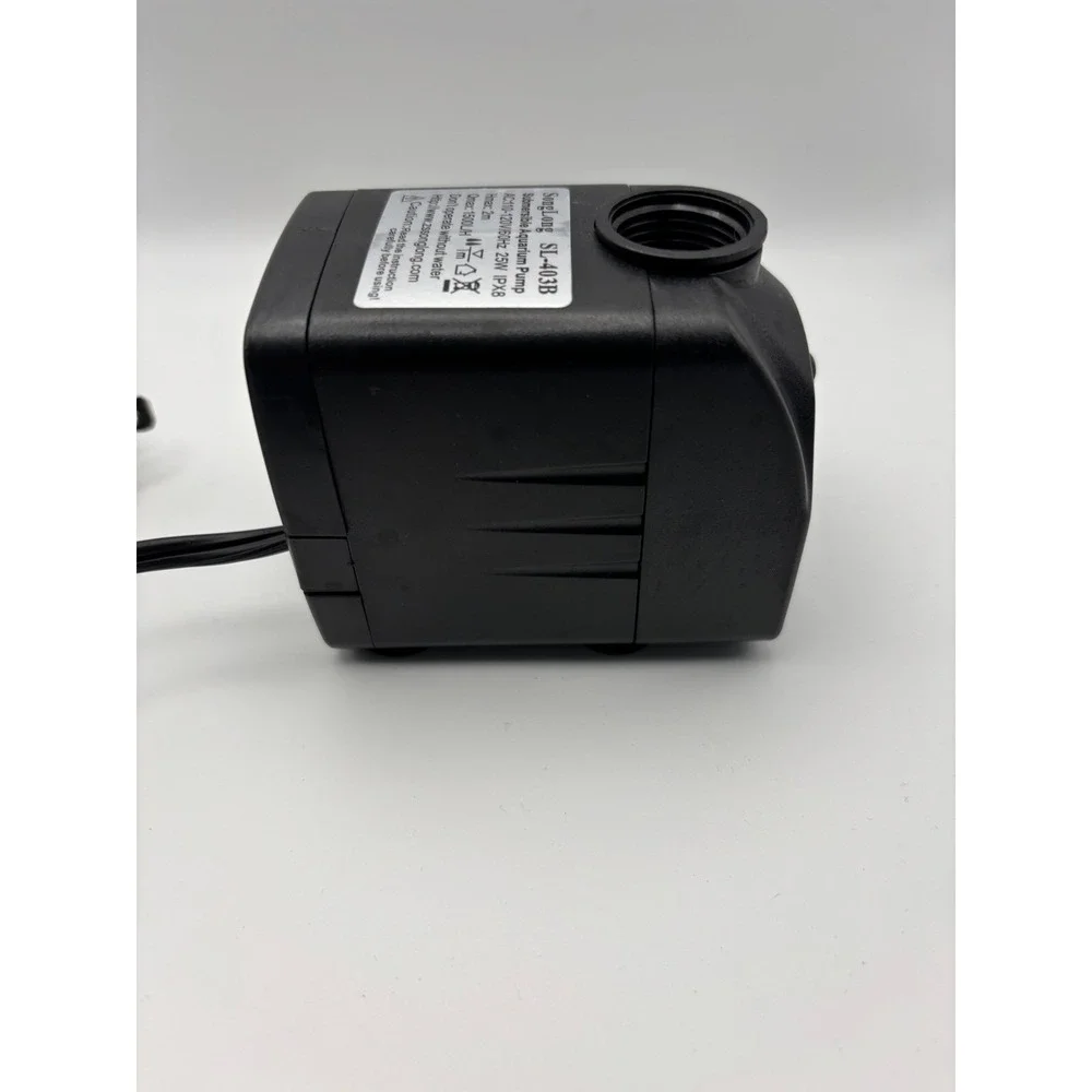 SongLong SL-403B Submersible Aquarium Pump 1500L/H 25W Koi Pond Water Pump Black